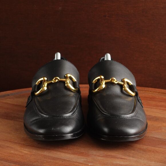 Jeffrey Campbell Loafer Womens SZ 9.5 BLK Velviteen Leather Slip On Horse Bit - Picture 3 of 13